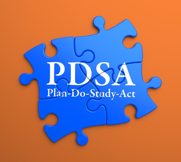 PDSA on Blue Puzzle Pieces. Concepto de negocio
. - Foto, Imagen