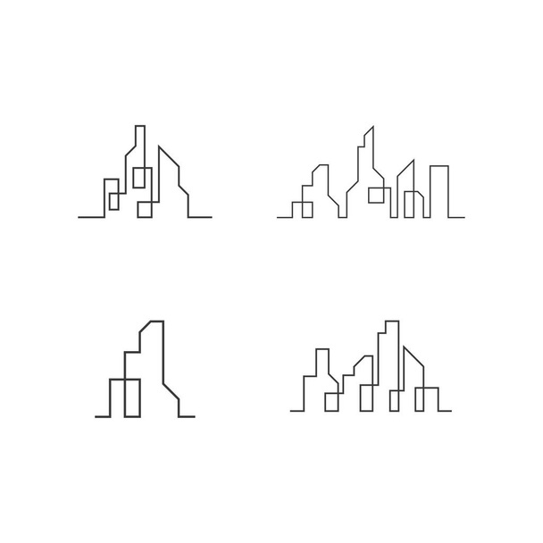 skyline de la ville, silhouette de la ville logo icône vecteur
  - Vecteur, image
