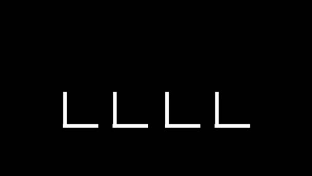 frohes neues Jahr 2020 Schild-Design mit Bewegung weißen Text flachen Stil auf schwarzem Hintergrund - Filmmaterial, Video