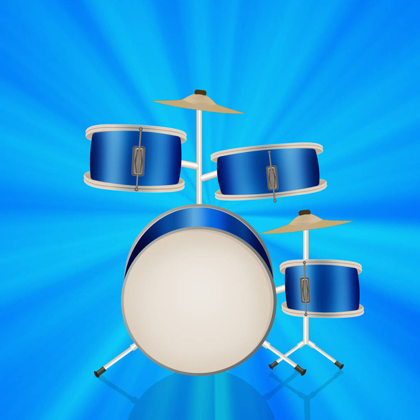 illustration of play drums - Foto, afbeelding