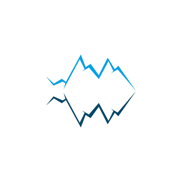 Iceberg logo tasarımı illüstrasyon vektör şablonu - Vektör, Görsel