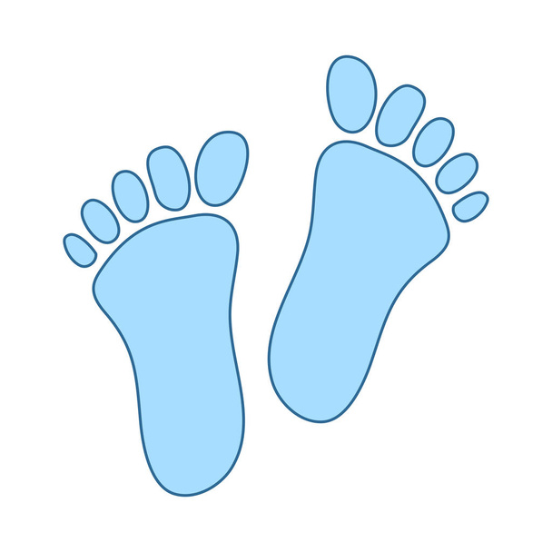 Icono de huella de pie
 - Vector, imagen
