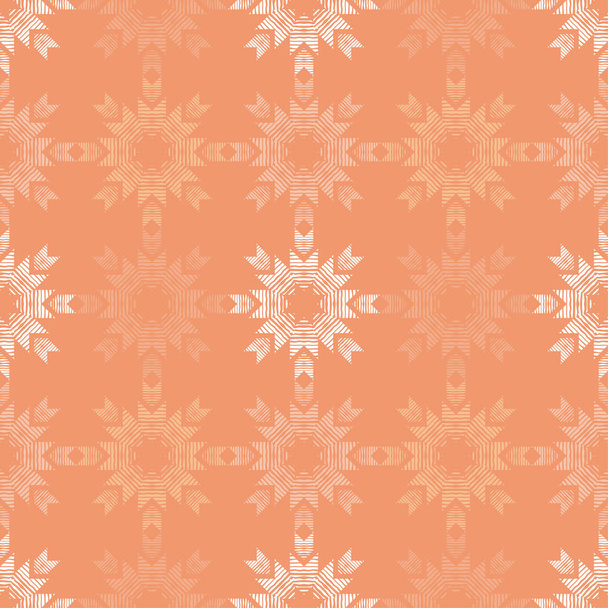 Seamless pattern with Decorative Snowflakes and Stars. Vector illustration for web design or print. - Vector, Imagen