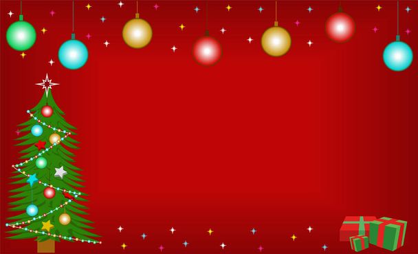 A beautiful red Christmas background - Wektor, obraz