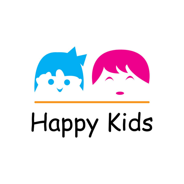 Παιδικό λογότυπο ιδέα διανυσματικό πρότυπο - Διάνυσμα, εικόνα