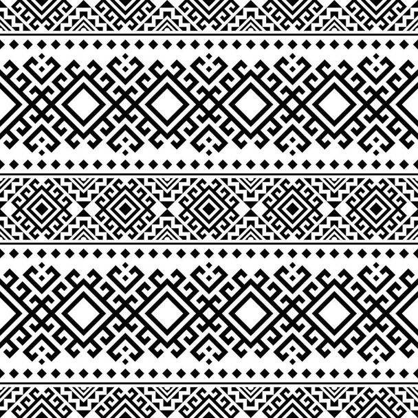 Textura vetorial étnica tribal. Padrão listrado sem costura em estilo asteca - Vetor, Imagem