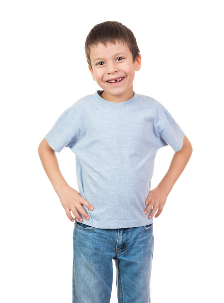 Boy portrait with a lost tooth - Valokuva, kuva