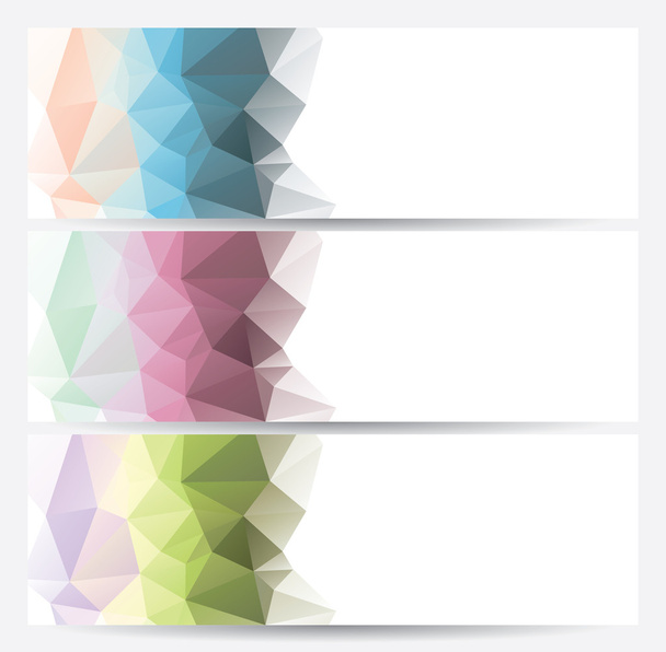 abstract geometric banners (headers) - Διάνυσμα, εικόνα