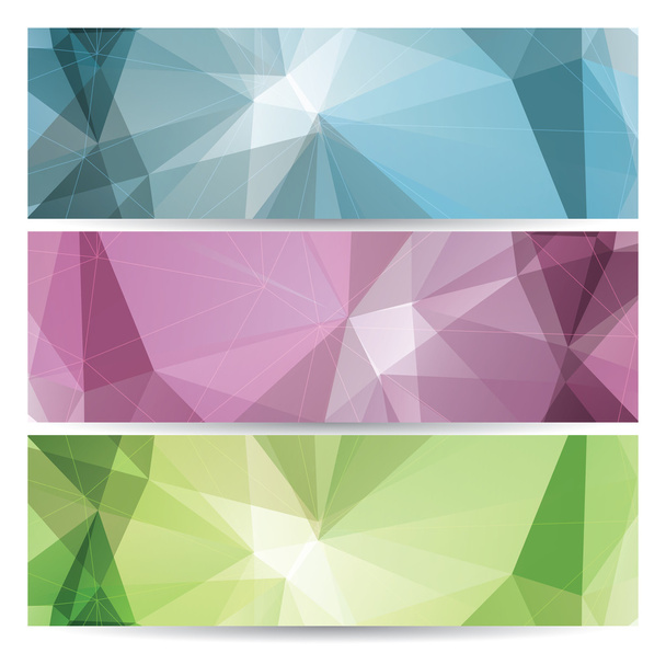 abstract geometric banners (headers) - Vecteur, image