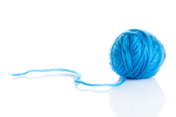 ball of yarn on white background - Photo, Image