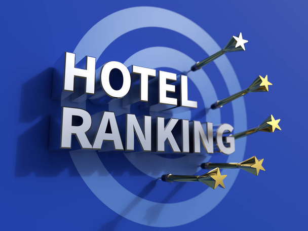 hotel ranking, reklamní titulek na šipce - Fotografie, Obrázek