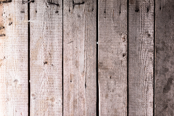weathered wooden natural textured grey surface with nails - Foto, immagini