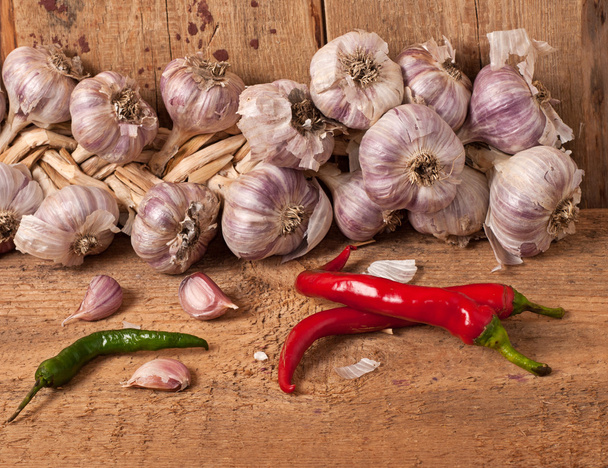 Garlic and pepper - Photo, Image