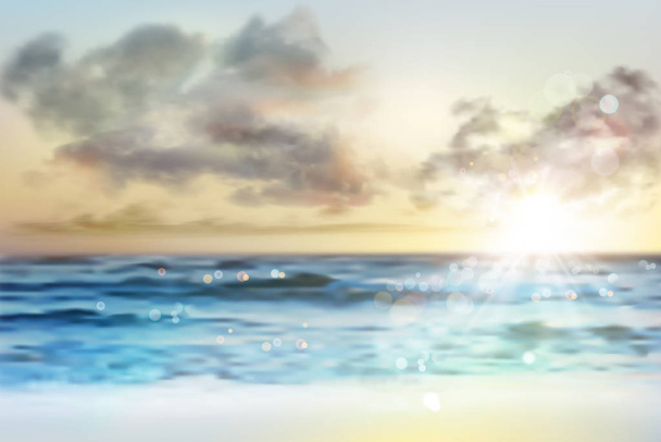 Sonnenaufgang über dem Meer. Vektorillustration. - Vektor, Bild