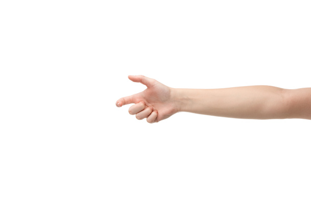 Kırpılmış beyaz parmaklı kadın görüşü - Fotoğraf, Görsel