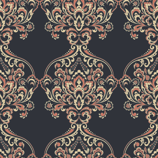 Patten floral vintage sin costuras. Fondo de pantalla barroco clásico. Fondo de vector sin costura - Vector, imagen