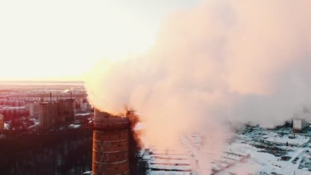 Tema industriale - Fumo profondo proveniente da una pipa di produzione - Inquinamento atmosferico della città
 - Filmati, video
