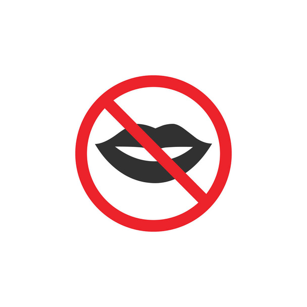 Keep Silence Symbol Sign, Red prohibition sign. Stop symbol. Sto - Vector, Image