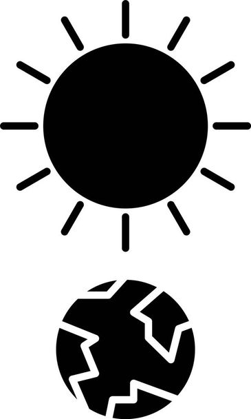 Icono del Solsticio Negro aislado sobre fondo blanco. Ilustración vectorial
 - Vector, Imagen