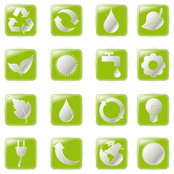 Vector illustration green environmental bubble on white - Vektor, kép