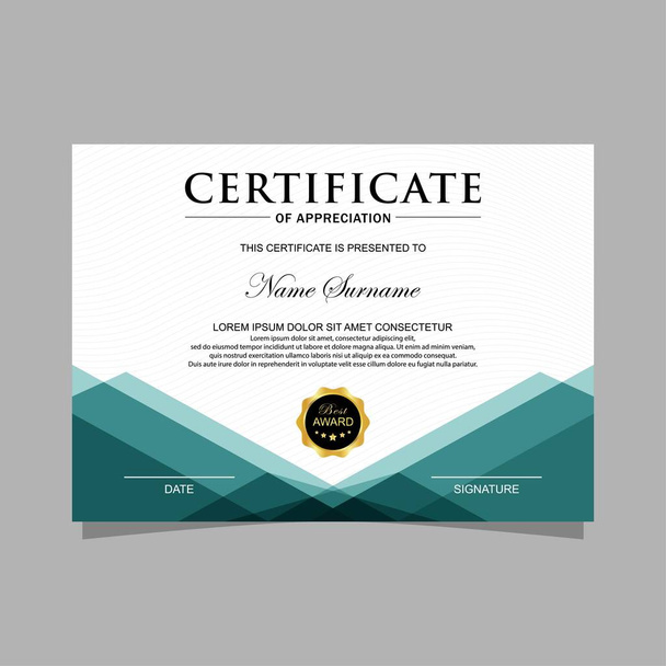Modern trendy certificate template and background - Vector, Image