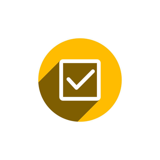 Checkbox, Checked icon illustration in trendy style. Checkbox concept for modern mobile and web UI designs. - 写真・画像