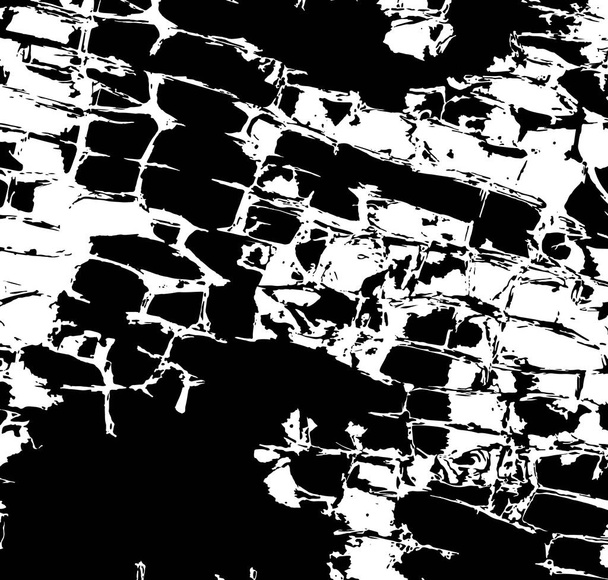 Black and white grunge texture. Vector illustration on isolated background. - Vector, Image