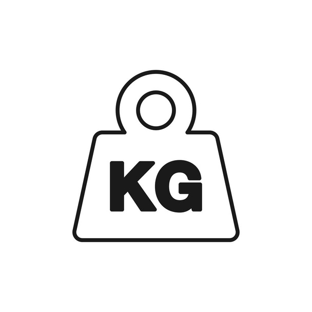 Kilogramm-Symbol. . Gewichtseinheit Symbol. kg-Symbol. - Vektor, Bild