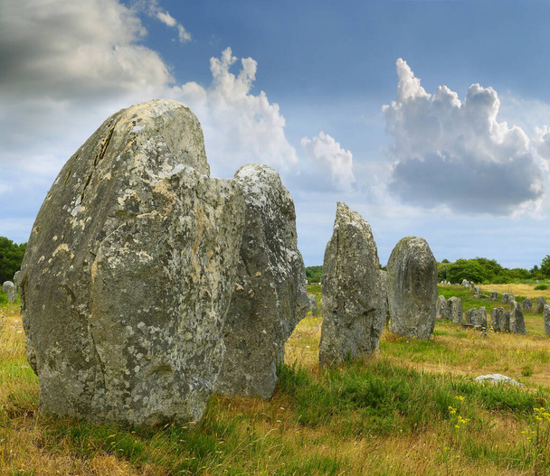 Carnac Stones, Menhirs alignment Menec, Brittany, França
 - Foto, Imagem