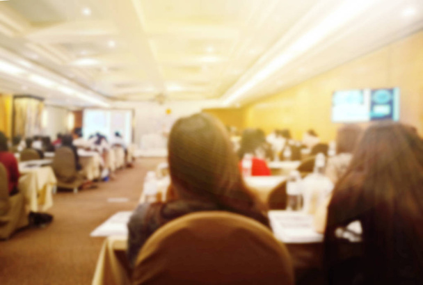 Női üzleti találkozó elmosódott háttere Konferencia Oktatás Oktatás coaching koncepció. - Fotó, kép