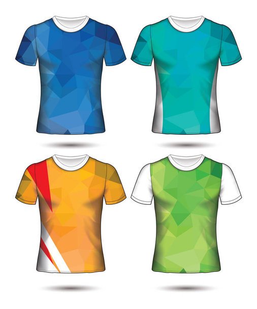  t-shirt templates abstract geometric collection of different co - Vector, Image