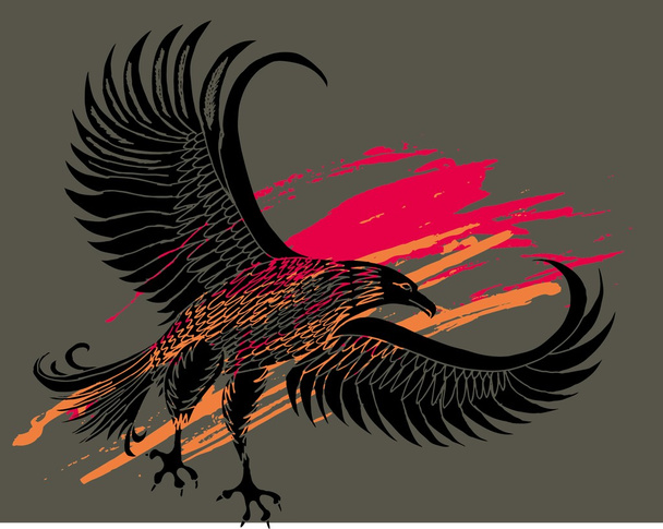 Athletic eagle spirit vector art - Vecteur, image