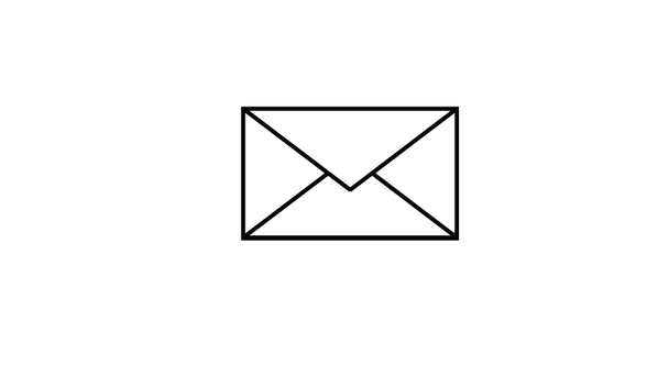  Ikona e-mailu. ilustrace v plochém minimalistickém stylu - Fotografie, Obrázek