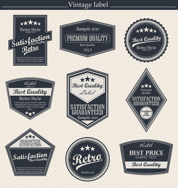 Retro vintage badges and labels. - Vetor, Imagem
