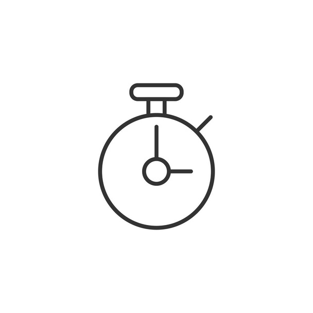 Clock icon in flat style. Watch vector illustration on white iso - Vektör, Görsel