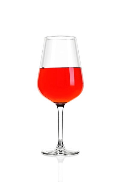 Pink wine on white background - Фото, изображение