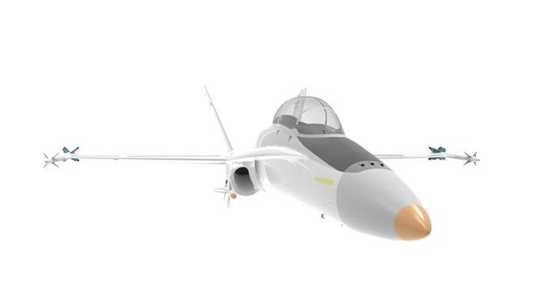 3d rendering of a millitary aircraft jet isolated on white background - 写真・画像