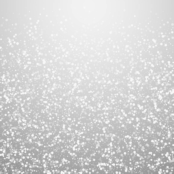 Random white dots Christmas background. Subtle fly - Vector, Image
