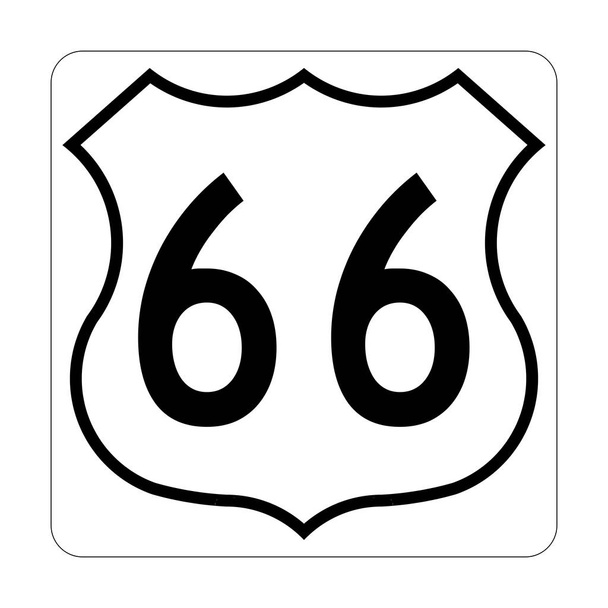 Amerykański znak trasy 66 - Zdjęcie, obraz