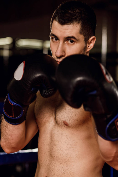 Professional boxer in ring - Foto, afbeelding