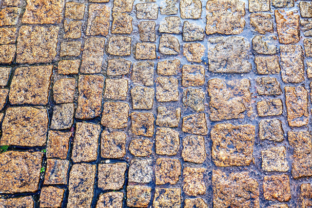 cobblestone road after the rain  - Photo, Image