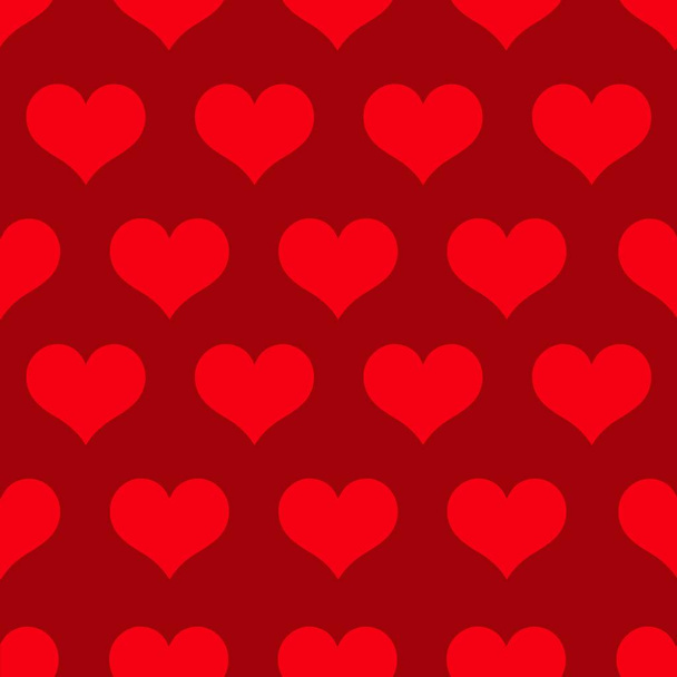 Patrón de corazón sin costura de color rojo. Patrón con corazones para el Día de San Valentín el 14 de febrero. Ilustración vectorial
. - Vector, imagen