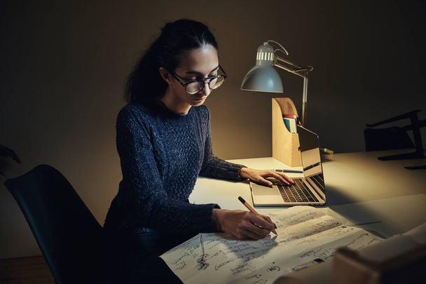 Young businesswoman is working from home - Valokuva, kuva