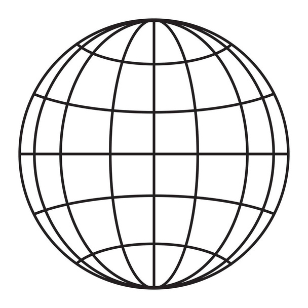 Вушна сітка ізольований глобус Землі - Вектор, зображення