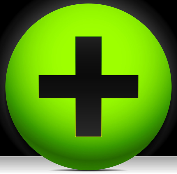 Зелений хрест або знак плюс
 - Вектор, зображення