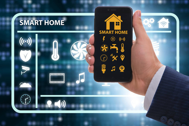 Smart home concept with devices and appliances - Photo, Image