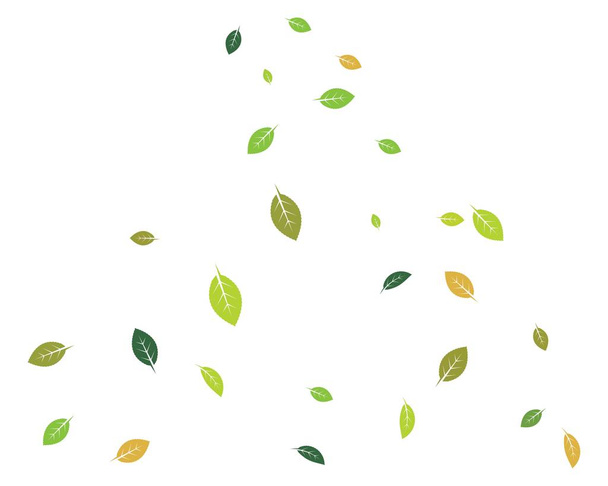 πεσμένα φύλλα και υποκλίνουσα διανυσματική απεικόνιση του ανέμου - Διάνυσμα, εικόνα