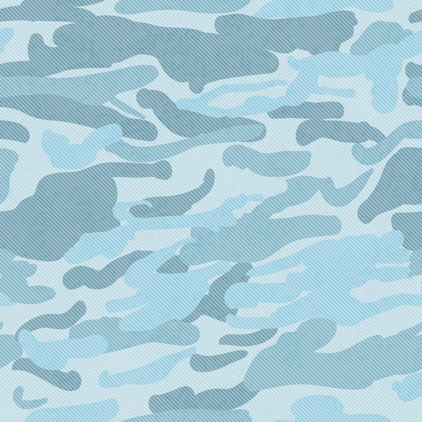 Blue Camouflage Fabric Background - Photo, Image