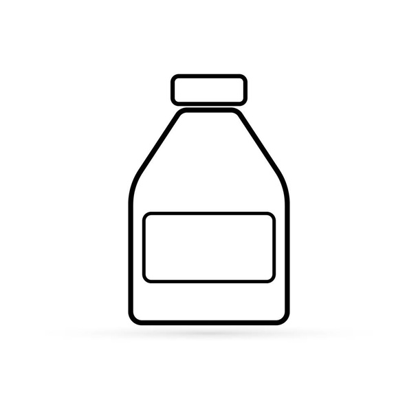 περίγραμμα ιατρική ή καλλυντικά εικονίδιο μπουκάλι απομονώνονται σε λευκό, σκίτσο διανυσματική απεικόνιση - Διάνυσμα, εικόνα