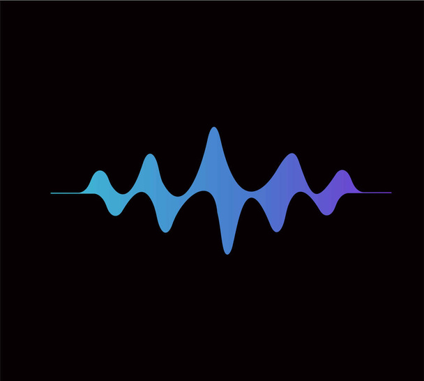 Müzik arkaplan kullanımı için soyut müzik dalgası tasarımı, vektör illu - Vektör, Görsel